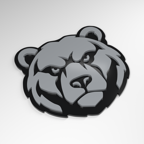 Grizzly Bear 3D Acryl Autoaufkleber