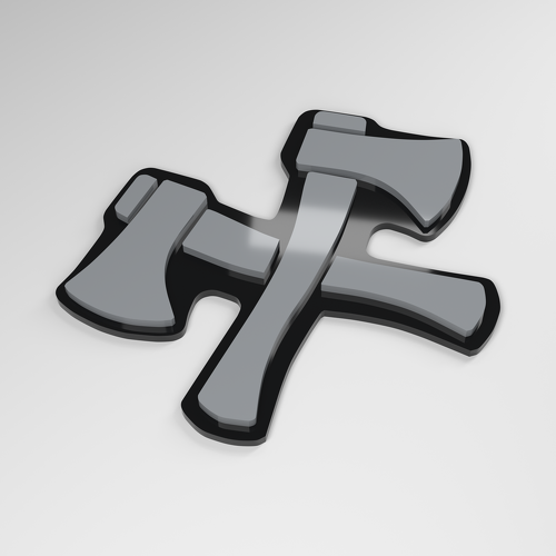 Gekreuzte Achsen 3D Acryl Autoaufkleber_1