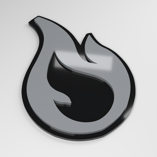 Flame 3D Acryl Autoemblem