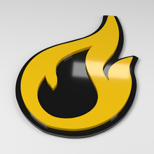 Flame 3D Acryl Autoemblem_2