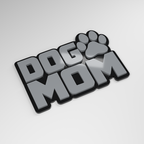 Dog Mom 3D Acryl Auto Abzeichen
