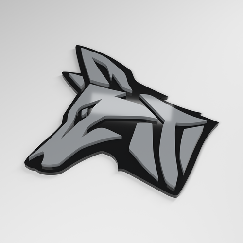 Coyote 3D Acryl Autoaufkleber