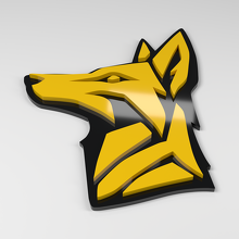 Coyote 3D Acryl Autoaufkleber_2