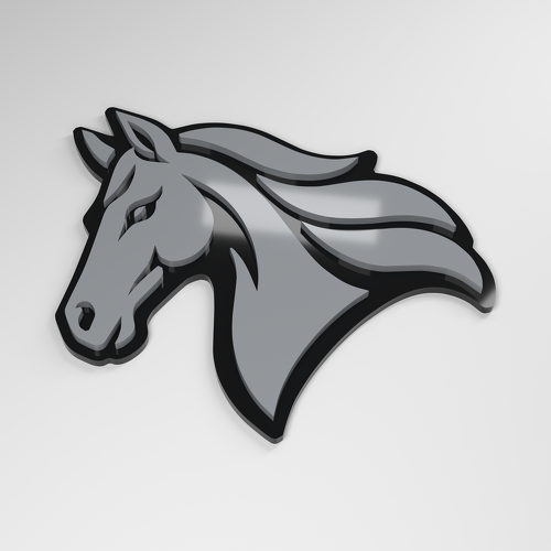 Horse 3D Acryl Auto Emblem_1