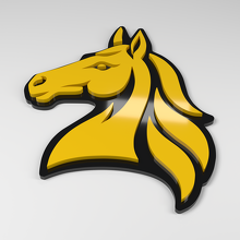 Horse 3D Acryl Auto Emblem_2