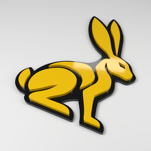 Hase 3D Acryl Autoaufkleber_2