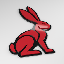Hase 3D Acryl Autoaufkleber_3