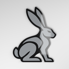 Hase 3D Acryl Autoaufkleber_4