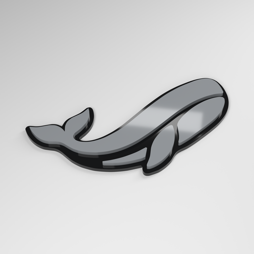 Whale 3D Acryl Autoemblem_1