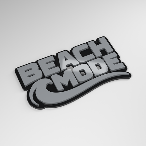 Beach Mode 3D Acryl Autoaufkleber_1
