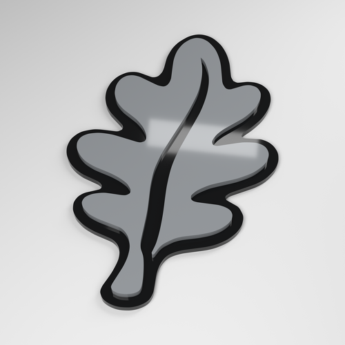 Oak Leaf 3D Acryl Autoaufkleber