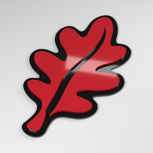 Oak Leaf 3D Acryl Autoaufkleber_3