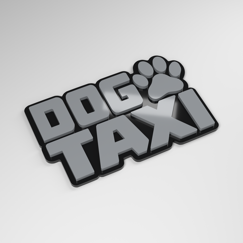 Dog Taxi 3D Acryl Auto-Aufkleber_1