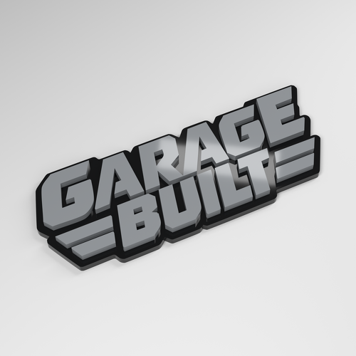 Garage Built 3D Acryl Autoaufkleber_1