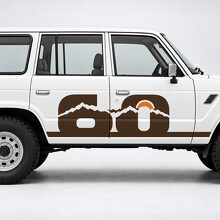 Nummernschild Seiten Vinyl-Aufkleber für Toyota Land Cruiser FJ60 1981–1987_2