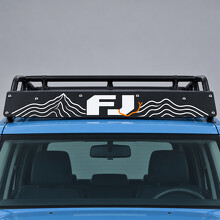 Contour Horizon Dachgepäckträger Windabweiser Vinylaufkleber Sticker für Toyota FJ Cruiser 2014_2