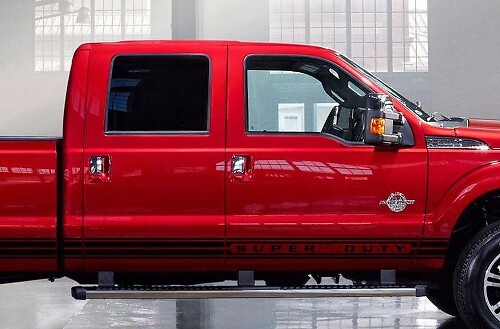 Paar Ford F250 Super Duty Mustang-Stil-Grafik-Seitenstreifen-Aufkleber