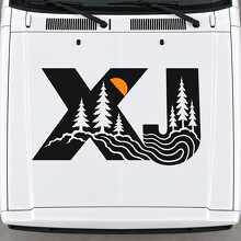 XJ Sport Forest Buchstaben Motorhauben Vinyl-Aufkleber für Jeep Cherokee 1999_2