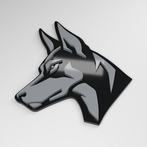 Dobermann 3D Acryl Auto Emblem_1