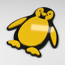 Penguin 3D Acryl Autoemblem_2