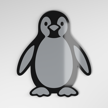 Penguin 3D Acryl Autoemblem_4