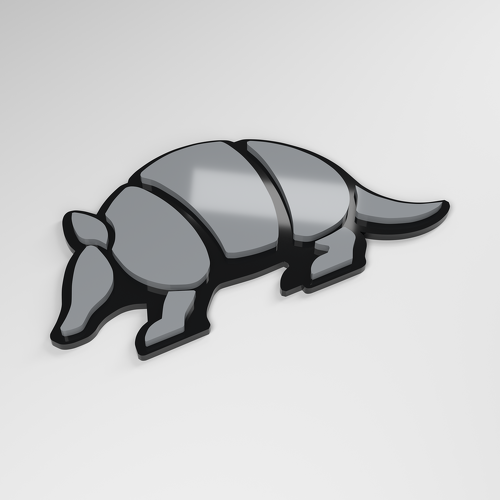 Armadillo 3D Acryl Autoaufkleber_1