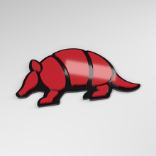 Armadillo 3D Acryl Autoaufkleber_3