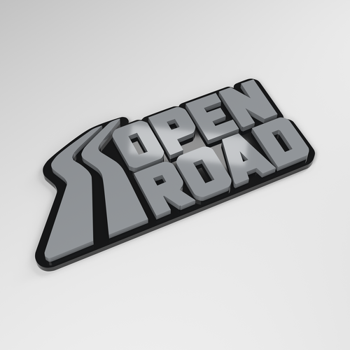 Open Road 3D Acryl Autoaufkleber_1