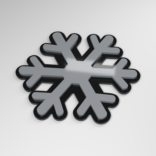 Schneeflocke 3D Acryl Auto-Emblem_1