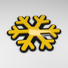 Schneeflocke 3D Acryl Auto-Emblem_2