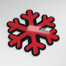 Schneeflocke 3D Acryl Auto-Emblem_3