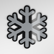 Schneeflocke 3D Acryl Auto-Emblem_4