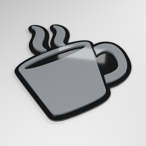 Kaffeetasse 3D Acryl Autoemblem