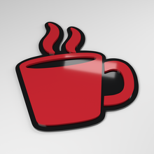 Kaffeetasse 3D Acryl Autoemblem_3