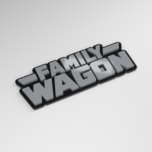 Familienkombi 3D-Acryl-Autoabzeichen_1