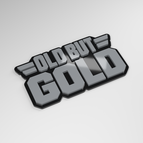 Alt, aber Gold 3D Acryl Autoemblem_1