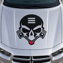 Piston Skull SE Motorhauben Vinyl-Aufkleber für Dodge Charger 2014_2