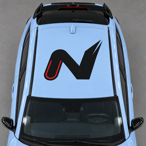 N Apex Dach Vinyl-Aufkleber Aufkleber für Hyundai Kona N 2022_1