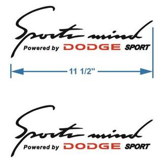 2 Sports Mind Powered by DODGE Aufkleber stic