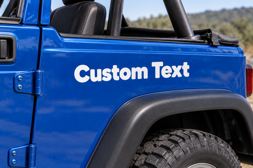 Text Individuelle Beschriftung Schriftzug Vinylaufkleber für Jeep