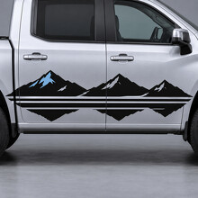 Summit Reflection Mountain Stripes Seiten-Vinylaufkleber für Chevrolet Silverado 1500 LT Crew Cab T1XX 2022–2026_2