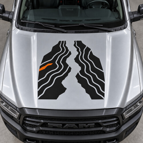 Faultline Motorhauben-Vinyl-Aufkleber für Ram 2500 Power Wagon Crew Cab DJ 2019–2024_1