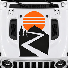 Switchback Sundisc Motorhauben-Vinylaufkleber für Jeep Wrangler Unlimited Rubicon JL 2018–2026_2