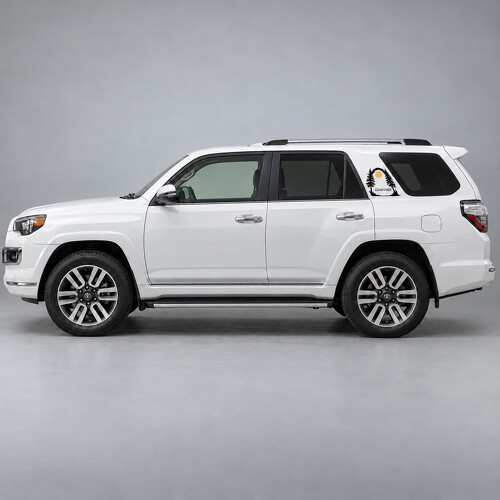 Forest-Abzeichen Rahmen Säulen Vinyl-Aufkleber für Toyota 4Runner Limited N280 2014–2024_1