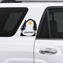 Forest-Abzeichen Rahmen Säulen Vinyl-Aufkleber für Toyota 4Runner Limited N280 2014–2024_2