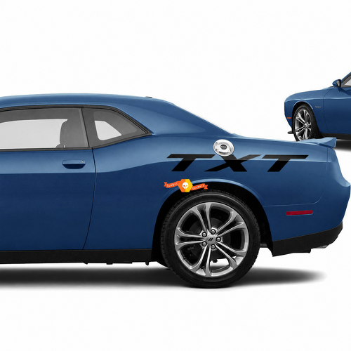 Custom Text Bold Lettering Hinterer Kotflügel Vinylaufkleber für Dodge Challenger Hellcat