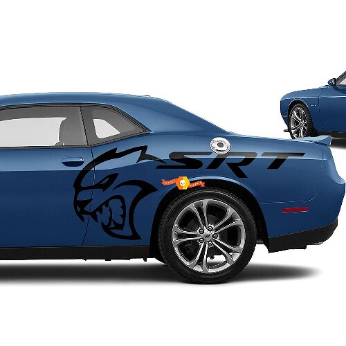 Hellcat Stil Seiten Vinyl Aufkleber Set für Dodge Challenger