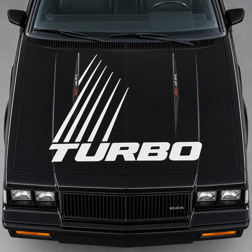 Turbo Streifen Motorhauben Vinylaufkleber für Buick Regal Grand National G-Body 1984–1987_1