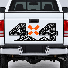 Contour Vier-Rad-Hecktür Vinyl Aufkleber für Dodge Dakota Sport 4x4 Club Cab AN 1997–2004_2