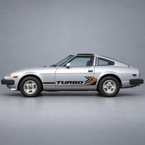 Turbo Chevron-Streifen Seiten-Door Vinyl-Aufkleber für Datsun 280ZX Turbo S130 Zweisitziges T-Top Coupe 1982
